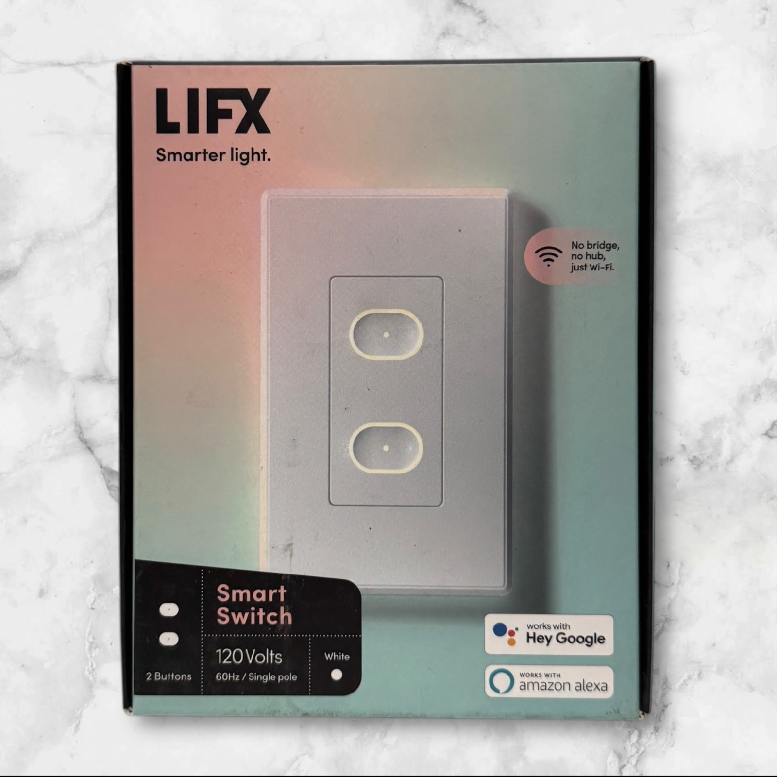 LIFX Smart Switch WiFi 2-Buttons White Works With Alexa & Google New In Box gallery