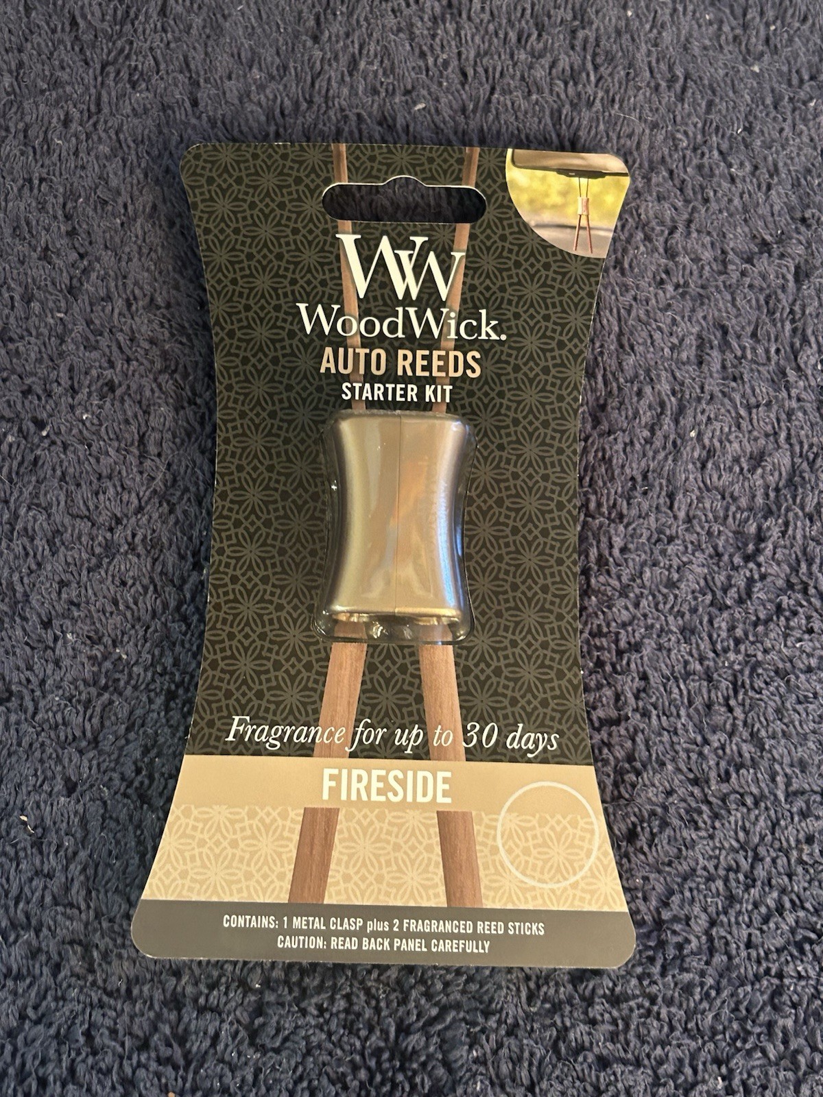 New WoodWick Fireside Auto Reeds Starter Kit Hanging Air Freshener YCC gallery