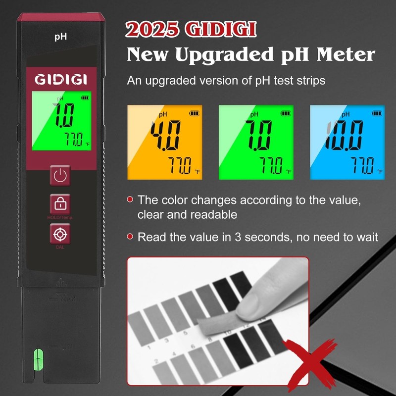 Digital pH Meter High Accuracy UL-Certified Water Tester with 6 Packs Calibra... gallery
