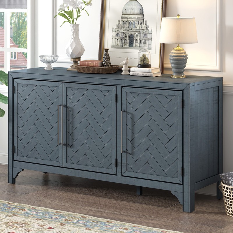 U_Style Designed Storage Cabinet Sideboard with MDF+Pine veneer , Adjustable S gallery