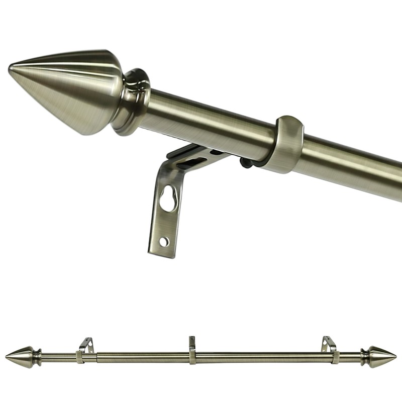 5/8“ Adjustable Lance Drapery Single Curtain Rod Set , 28”-48“/48”-84“/84”-120“ gallery