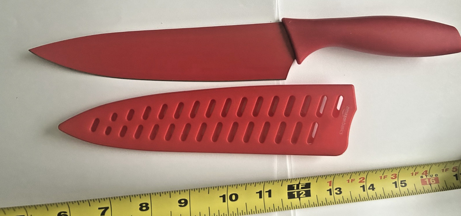 KNIFE FOR KITCHEN RED COLOR WITH ALL PLASTIC BLADE VERY SHARP BLADE METAL gallery