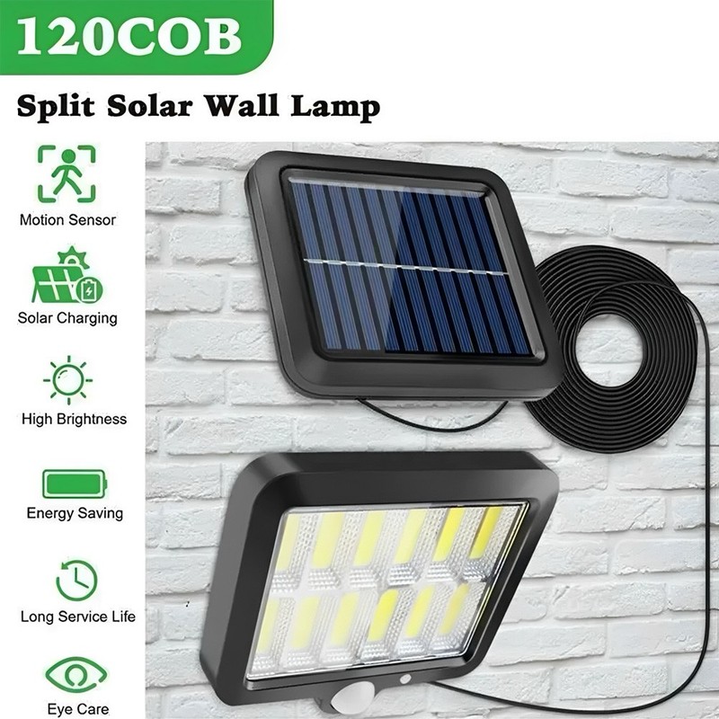 2PCS LED Motion Sensor Solar Lights Outdoor Wall IP65 Waterproof Security Lamp gallery