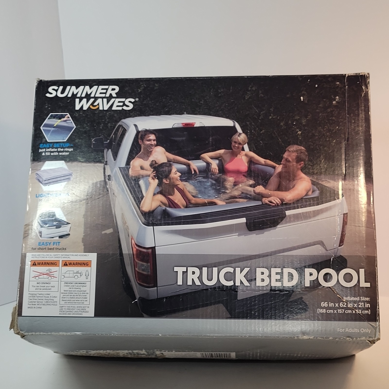 Summer Waves Truck Bed Pool Inflatable Short Bed 62” Open Box Complete gallery