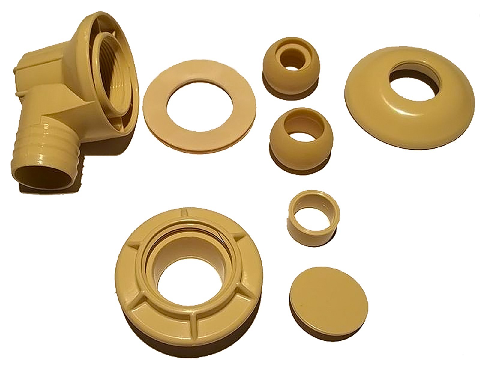 Lomart 1.5" Complete Return Inlet Kit - Almond | Fits Doughboy Embassy Pool gallery