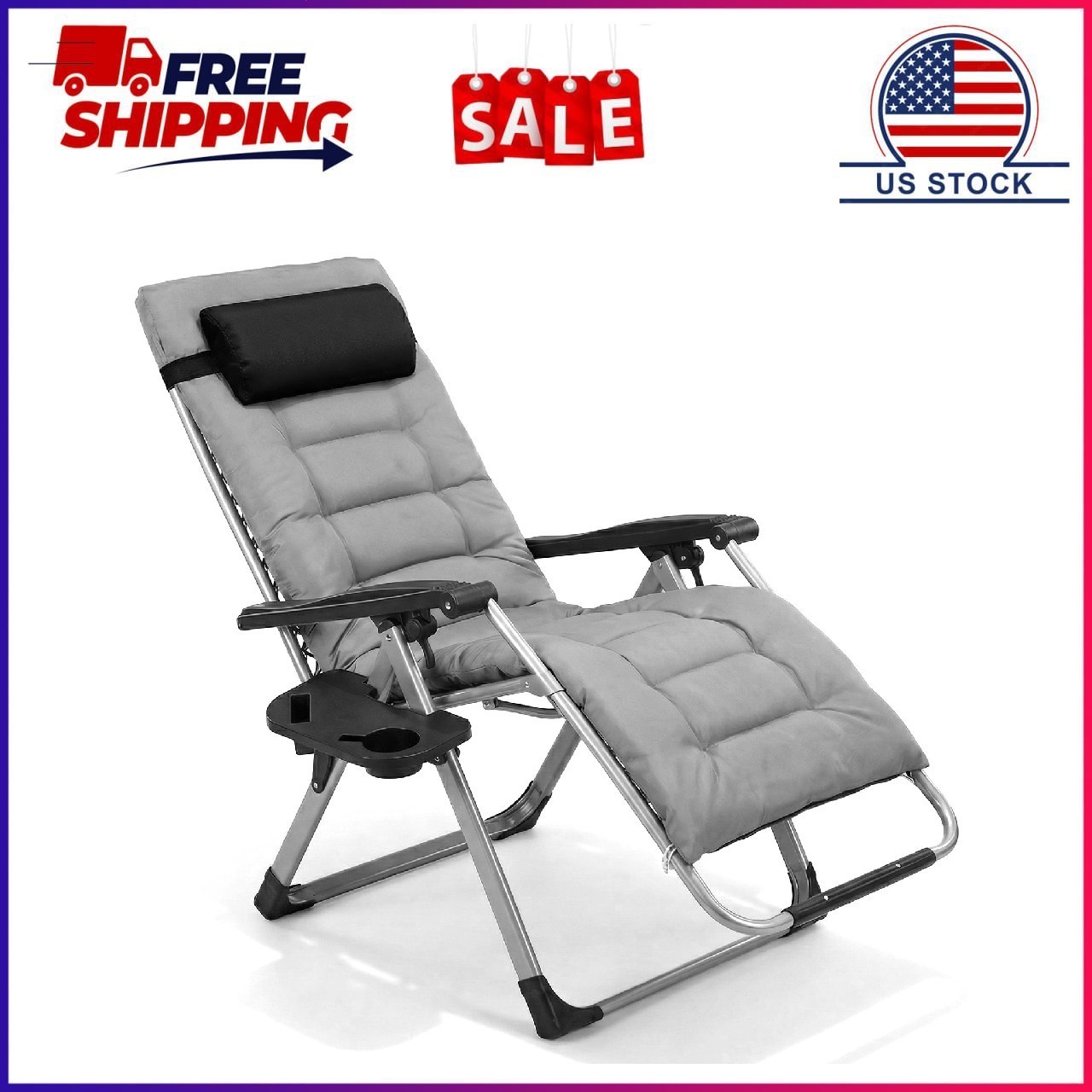 Alvantor Zero Gravity Chair with 440lbs Capacity, Foldable Outdoor Lounge gallery