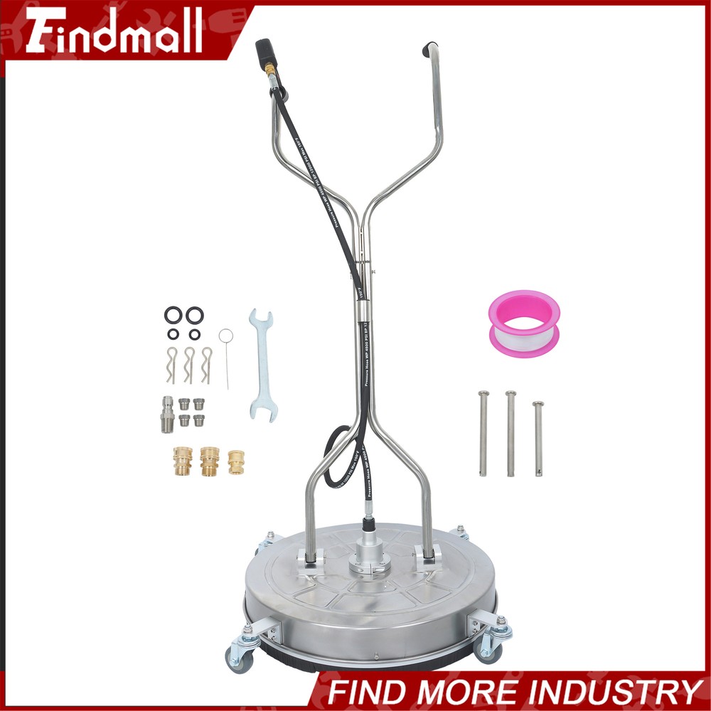 Findmall 24" Pressure Washer Surface Cleaner w/ Handles & Wheels Quick Connect