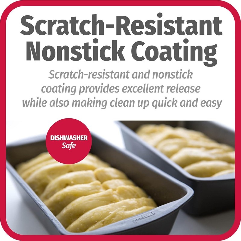 Versatile 9 x 5-Inch Nonstick Loaf Pan - Durable Steel, Oven & Dishwasher Safe gallery