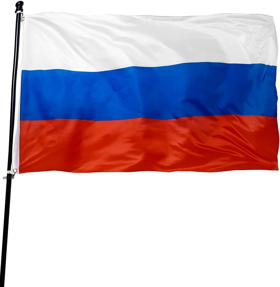 DANF Russia Flag 3x5 Ft Thick Polyester, Fade Resistant, Brass Grommets, Canv...