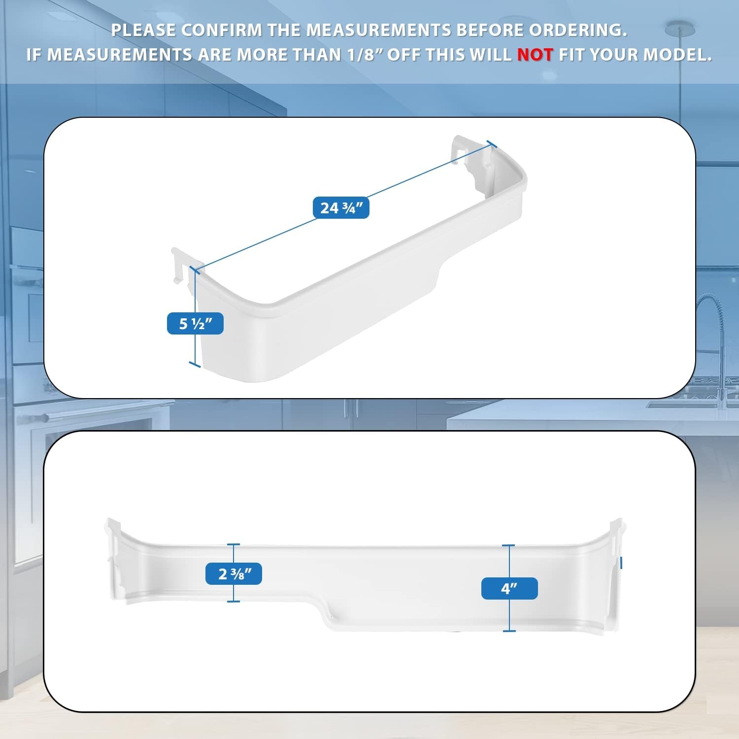 Middle Door Shelf Bin 240337900 For Kenmore 25372872203 25368892012 25378892015 gallery