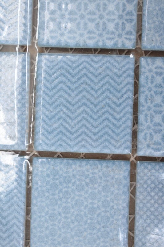 10 Merola Tile Sample Celadon Aqua 11-5/8"x11-5/8" X 6 mm Porcelain Mosaic Tile gallery