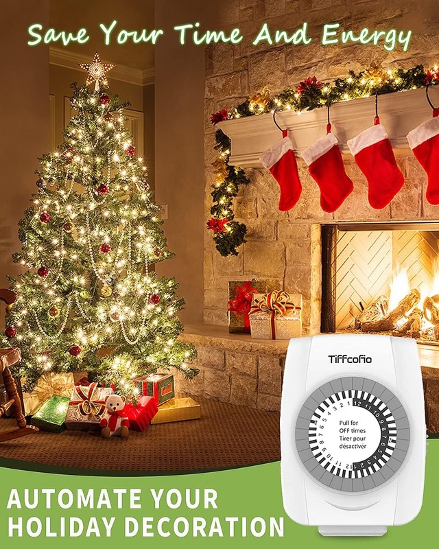 User-Friendly 24-Hour Outlet Timer with 48 Settings - Perfect for Energy Savings gallery