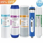 5 Stages Reverse Osmosis System with 150 GPD RO Membrane Water Filter Set 5-Pack gallery
