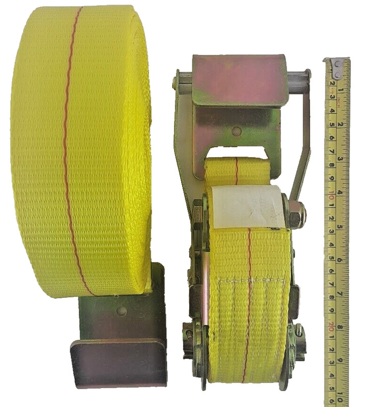 2"X27' RATCHET TIE DOWN/FLAT HOOK Heavy-Du 10,000 LBS Weather-Res. webbing strap gallery