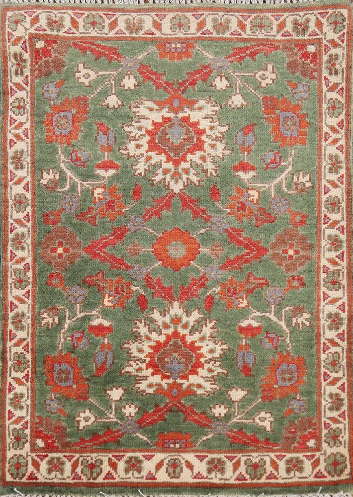 Authentic Kazak Pakistani Handmade Small Rug Wool Craftsmanship 2x3