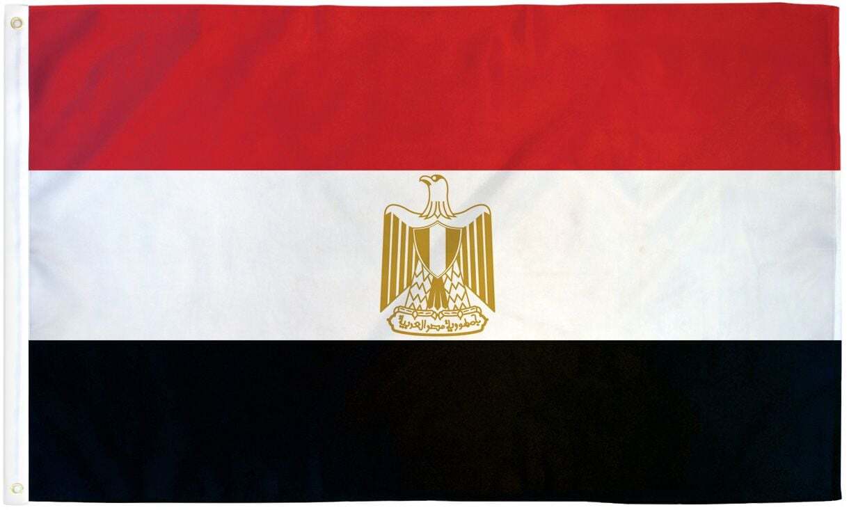 "EGYPT" flag 2x3 ft polyester banner sign Egyptian Africa Middle East UN gallery