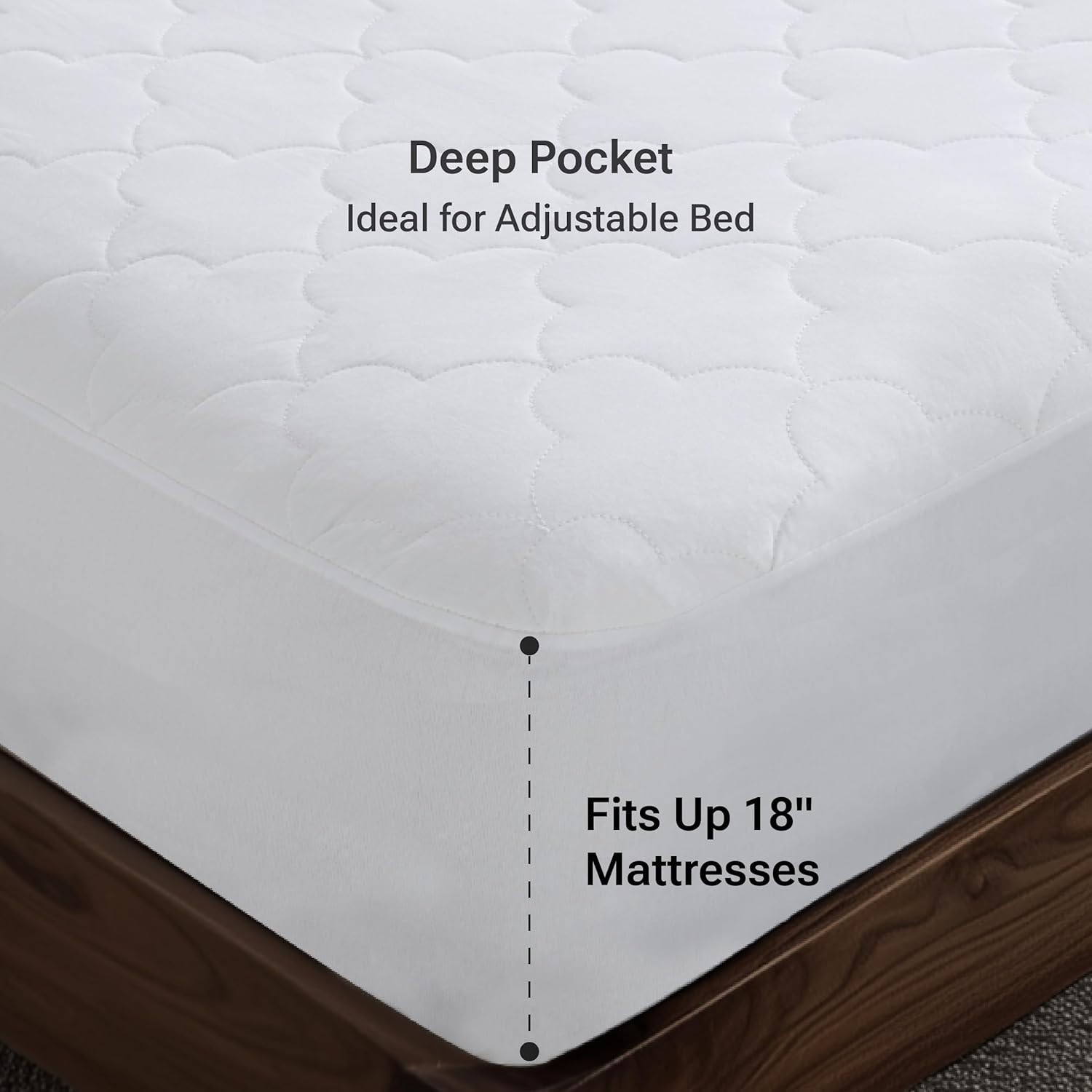 Sleep Philosophy All Natural 100% Cotton Filled Mattress Pad Washable Bed gallery