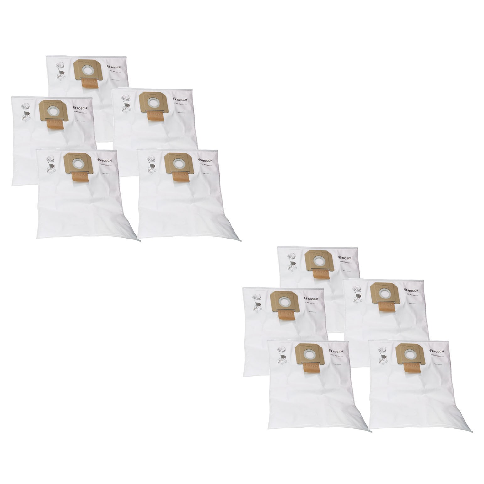 Bosch VB140F 5-Pack 14-Gallon White Fleece Filter Bags for VAC140 (2-Pack) gallery