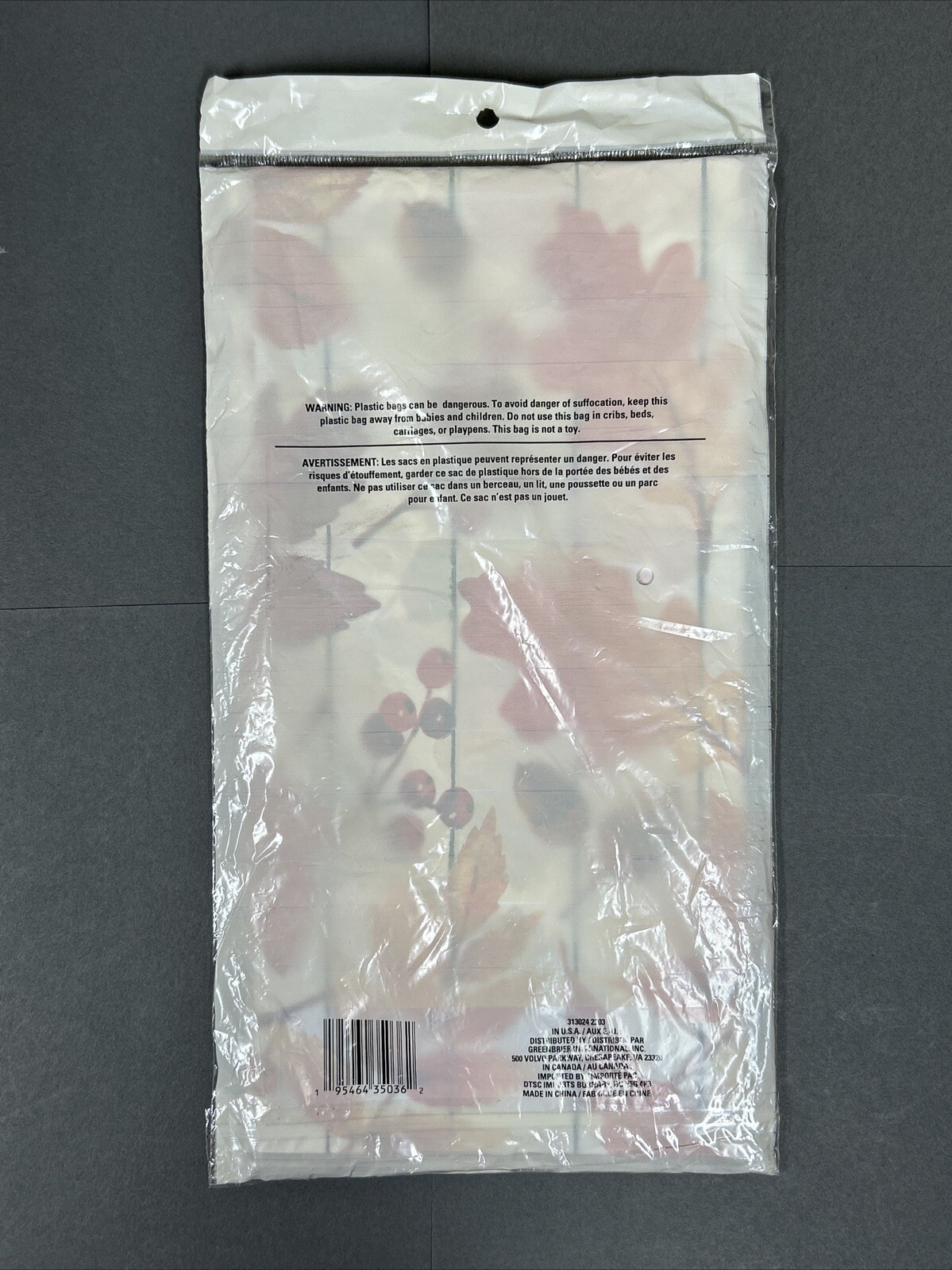 Fall Table Cover Plastic With Pinecones Leaves(BRAND NEW) 54 in W x 108 in H gallery