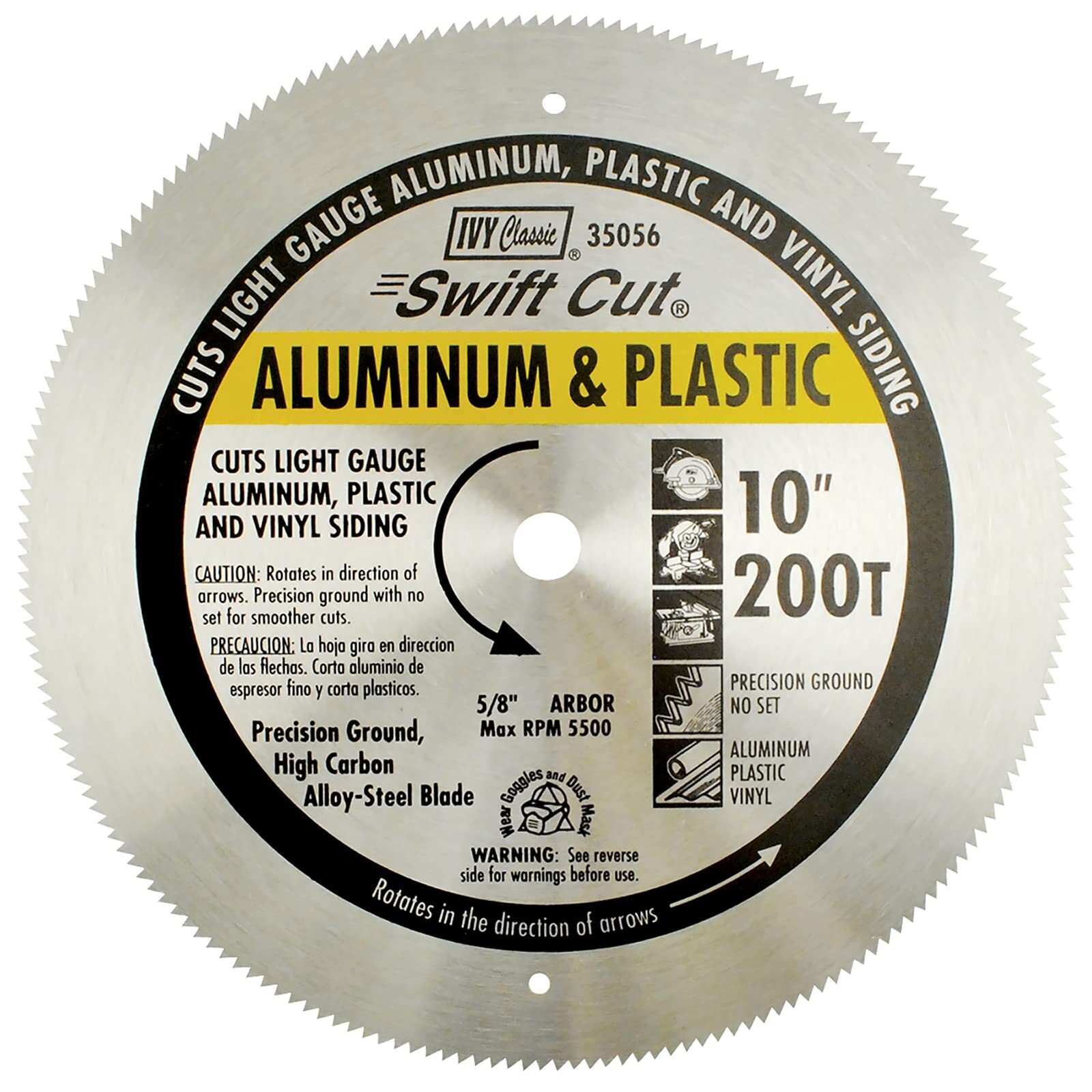 IVY Classic 10 Inch 200 Teeth Circular Saw Blade for Aluminum Plastic Cutting gallery