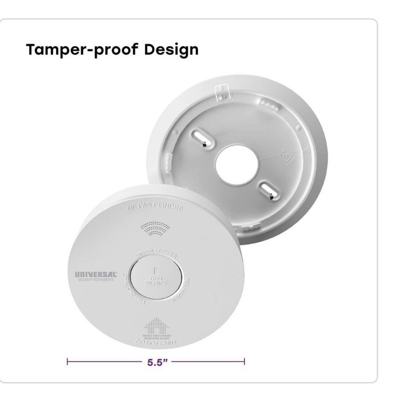 Universal Security Instruments 3-in-1 Smoke, Fire & Carbon Monoxide Alarm 2-Pack gallery