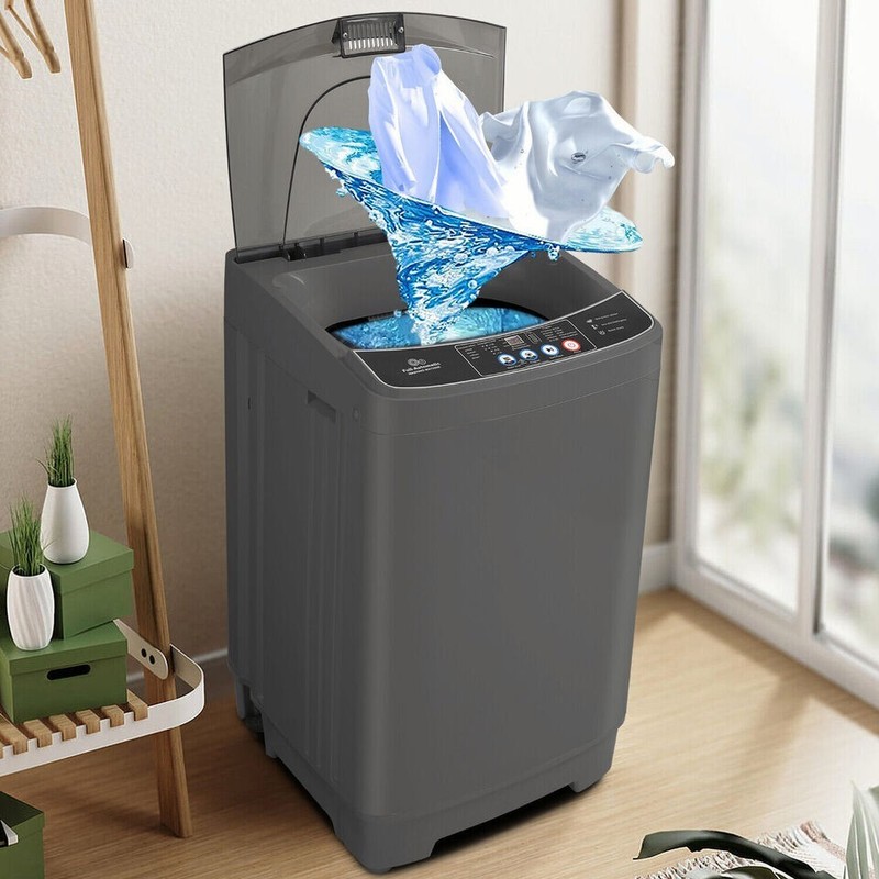 Portable Full-Automatic Washing Machine,15.6lbs Compact Washer Shock Absorption gallery