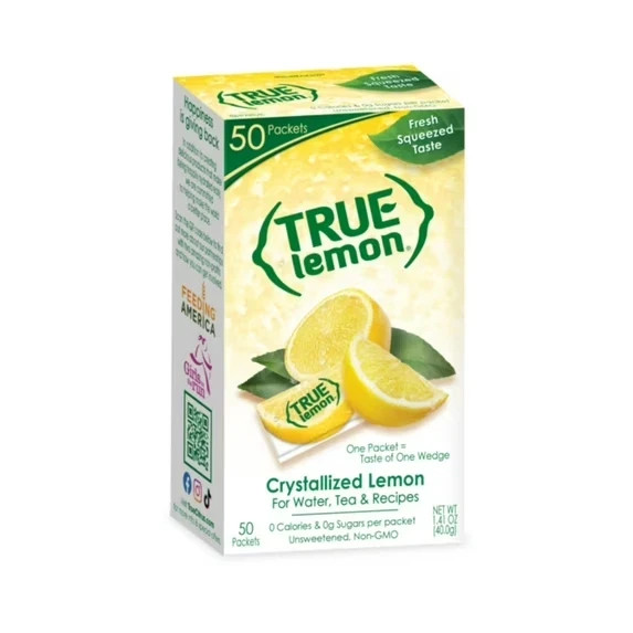 True Lemon Crystallized Water Enhancer Powder, 0 Calorie Lemon Flavor, 1.41 oz gallery