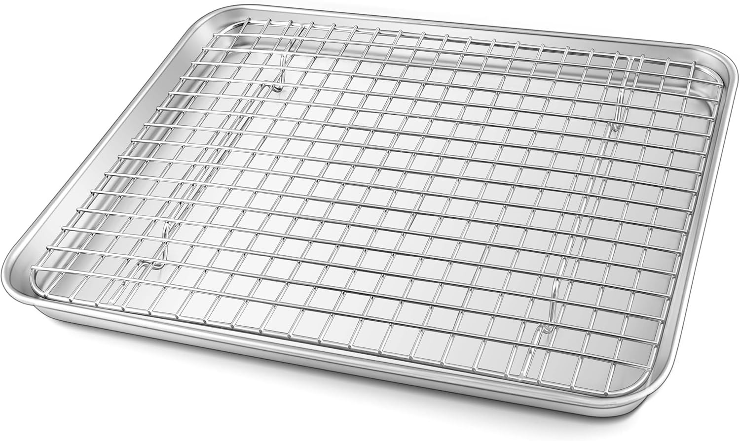 Baking Tray with Rack, 12.5 x 10 x 1 Inch Stainless Steel Toaster Oven Baking... gallery