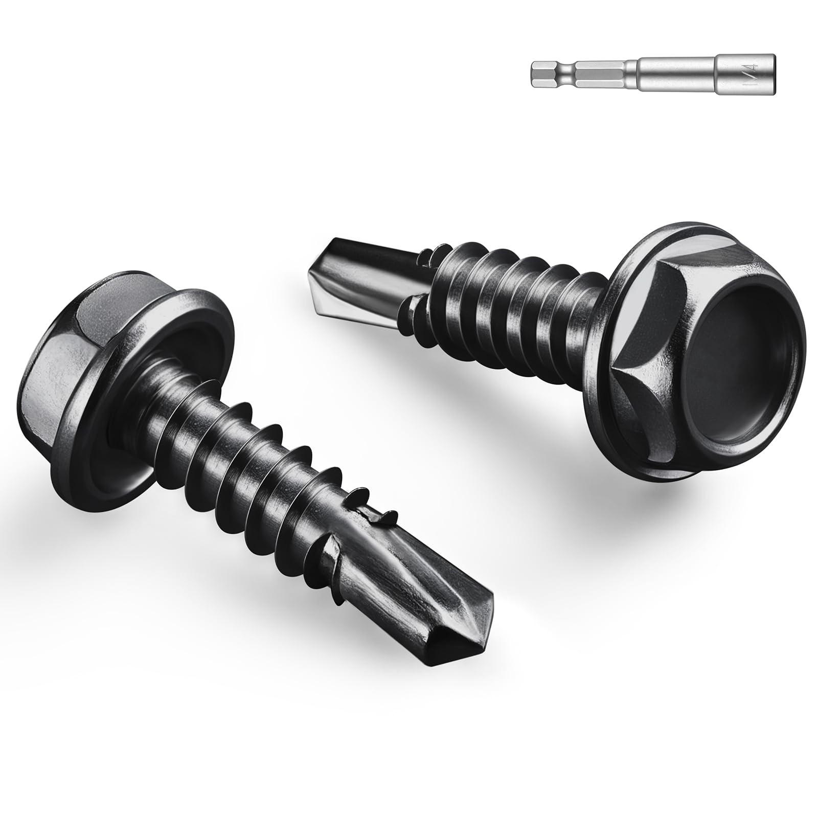 BNUOK #8 x 1/2 Inch Self Drilling Screws, #8x1/2", Black 0.5lb Per Box gallery