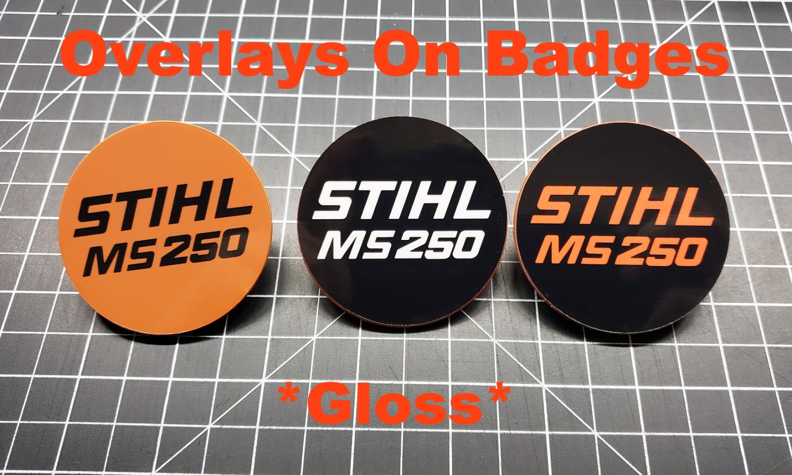 Vinyl Sticker for Stihl MS 250 Recoil Badge "Full Overlay" gallery