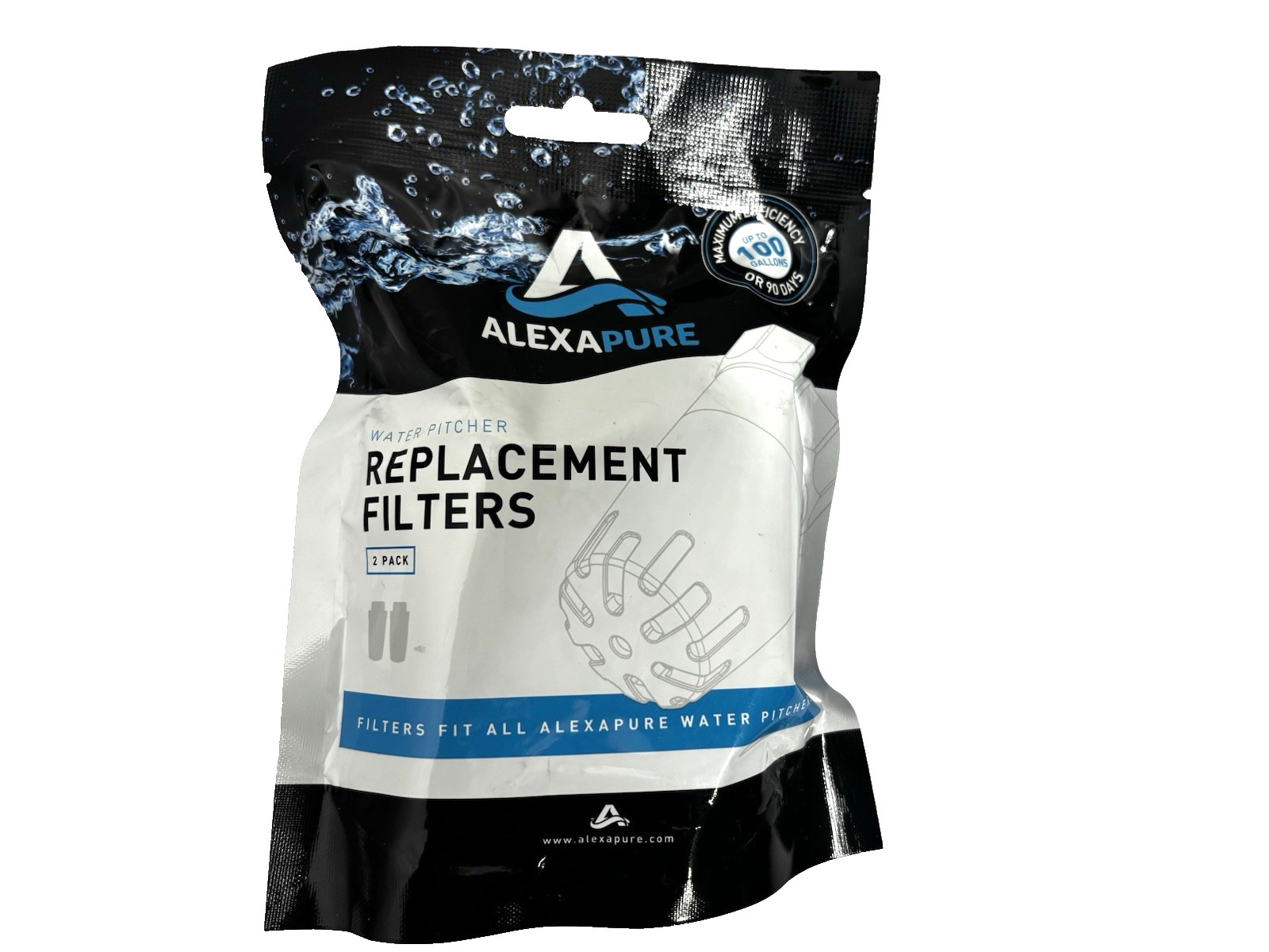 Alexapure Water Pitcher Replacement Filters - 2-Pack / 100 Gallons / or 90 Days gallery