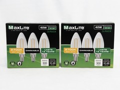 MaxLite 4W Candelabra Replacement LED Bulbs – 6 Pack (Two 3 packs)