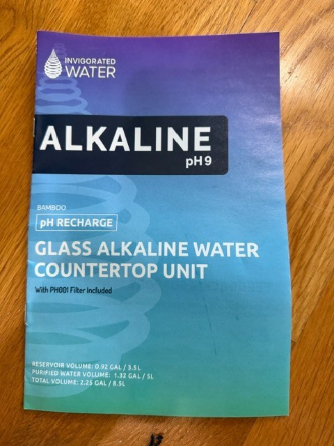 Invigorated Water Ph Recharge Countertop Glass Alkaline Water Filter Dispenser gallery