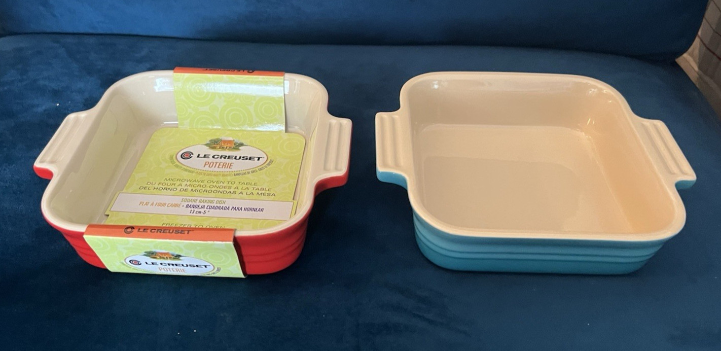 Le Creuset 13 Cm Square Casserole Baking Dish NEW PAIR 5" x 5" NEW gallery
