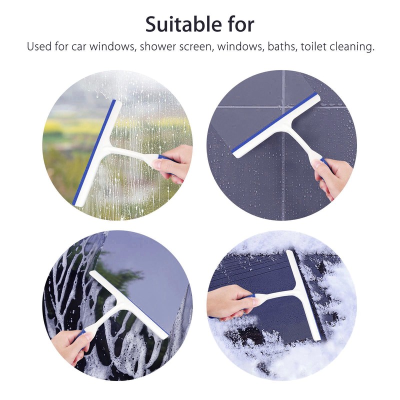 2x Window Mirror Car Windshield Squeegee Shower Glass Wiper Kitchen House Clean gallery