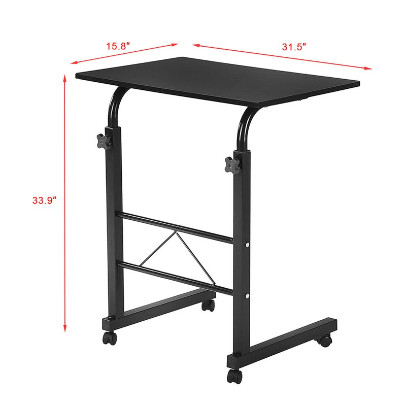 32" Computer Desk Side Table W/ Wheel Home Office Study Writing Rolling Lift Top gallery