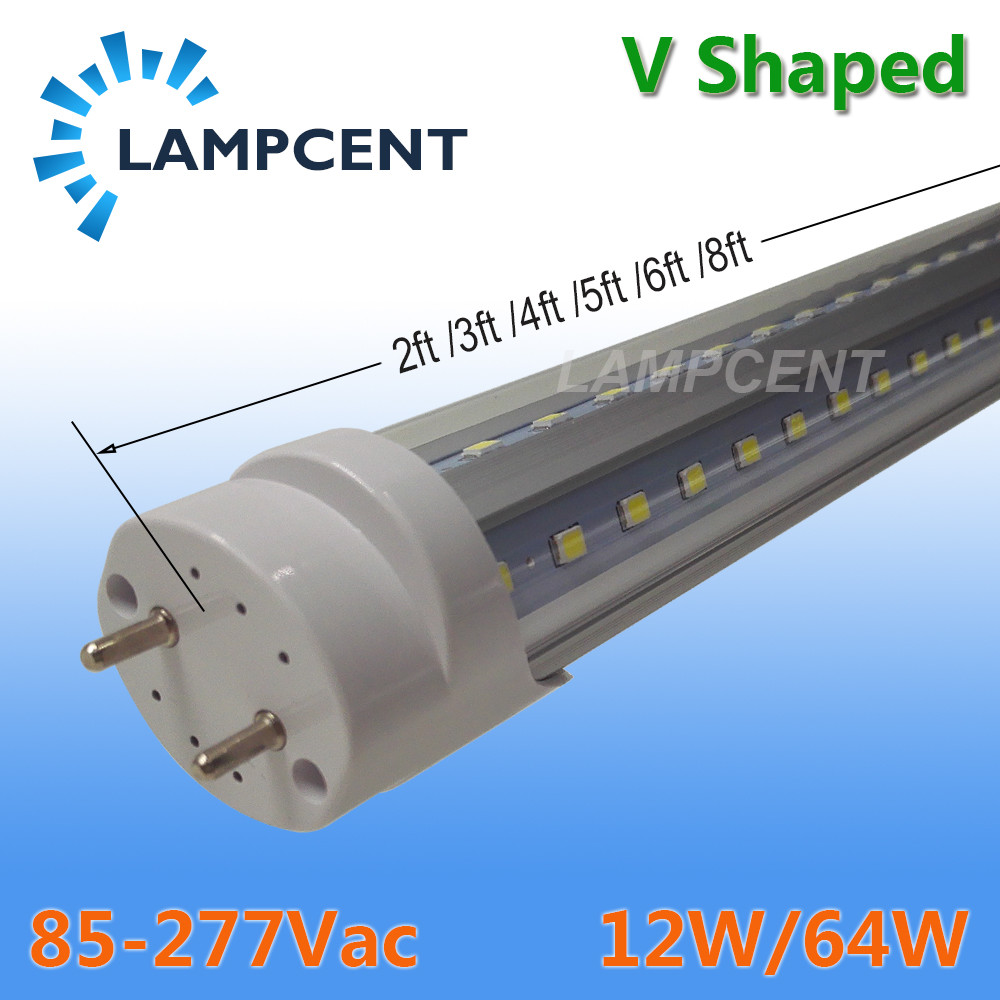 6-12/Pack 2FT 4FT 5FT 6FT LED Bulb T8 V Shape Tube 32W G13 Bi-Pin LED Shop Light gallery