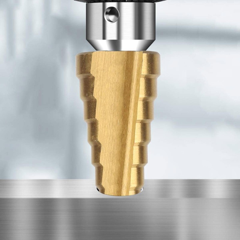 3Pcs Drill Bit Set Titanium Coated Steel Step Quick Change Unibit 1/4 Shank HSS gallery