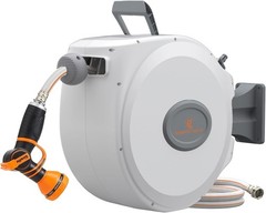 Giraffe Tools Retractable Garden Hose Reel 5/8in 60-115ft Water Hose Wall Mount
