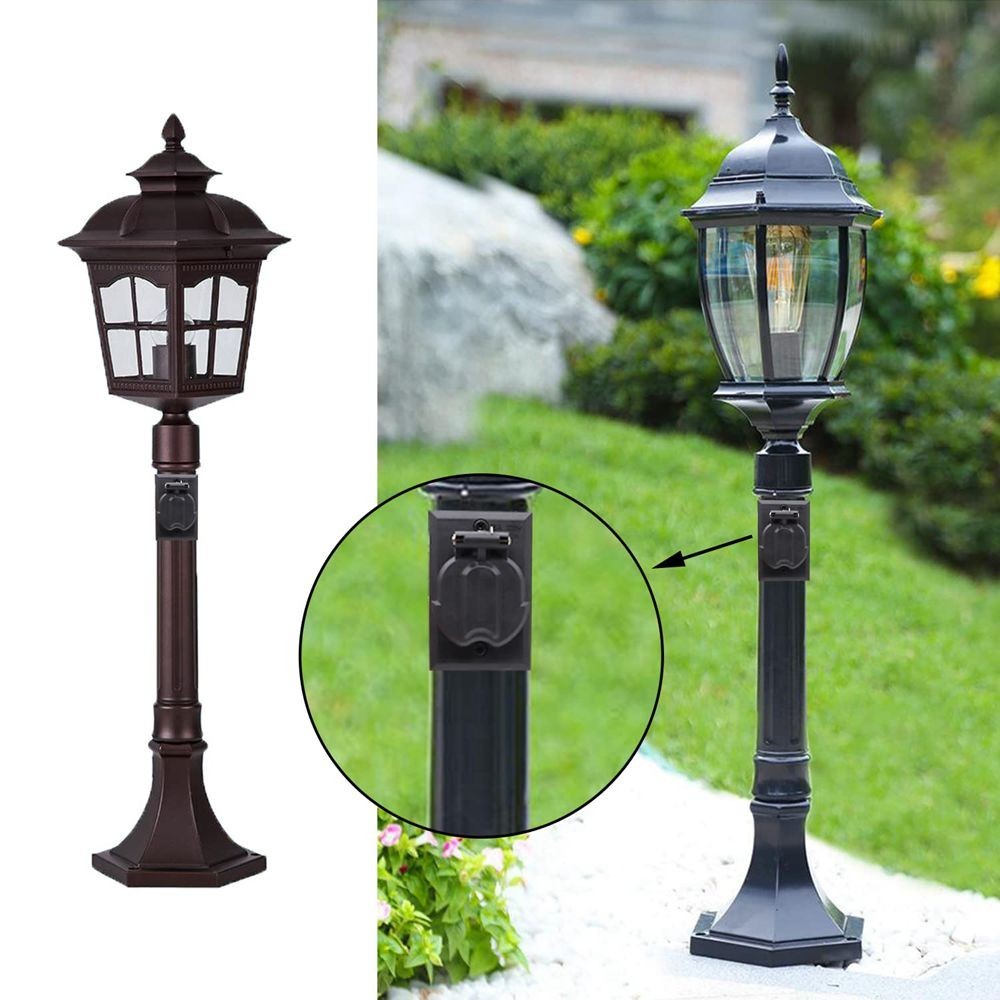AC 125V 15A Lamp Post Grounded Outlet Waterproof for Outdoor Lamp Poles C681 gallery