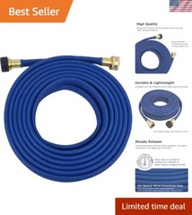 Water-Saving 25ft Flat Soaker Hose with Metal Connectors for Garden Efficiency