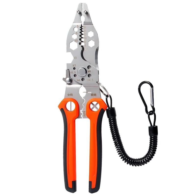 10" 12-in-1 Electrician Multi-Functional Wire & Strip Pliers Plus Much More gallery
