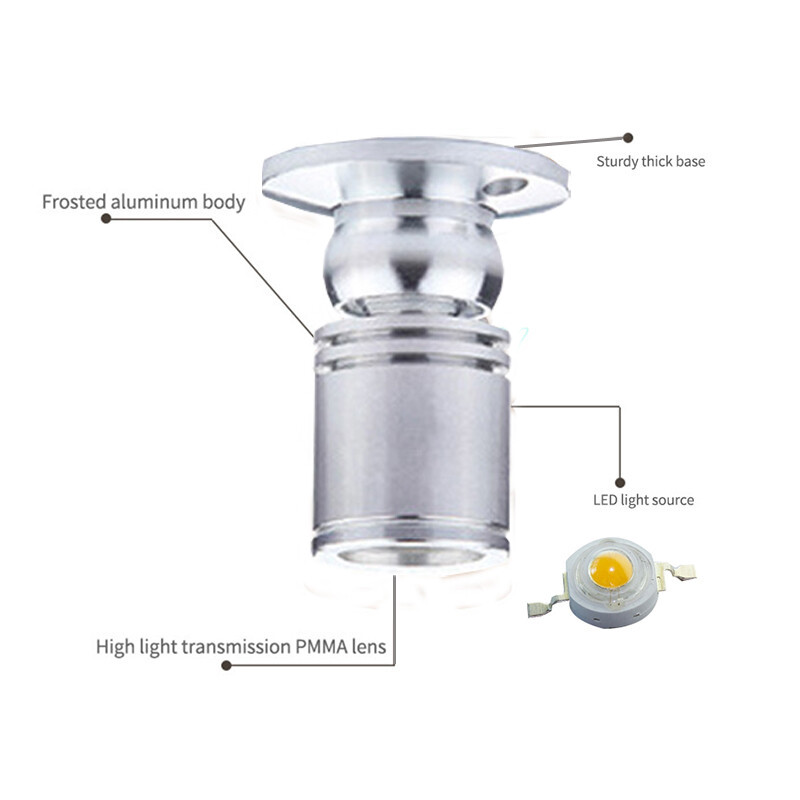 Mini 1W Surface Mounted LED Downlight Spot Light Lamp Ceiling Cabinet 110V 220V gallery