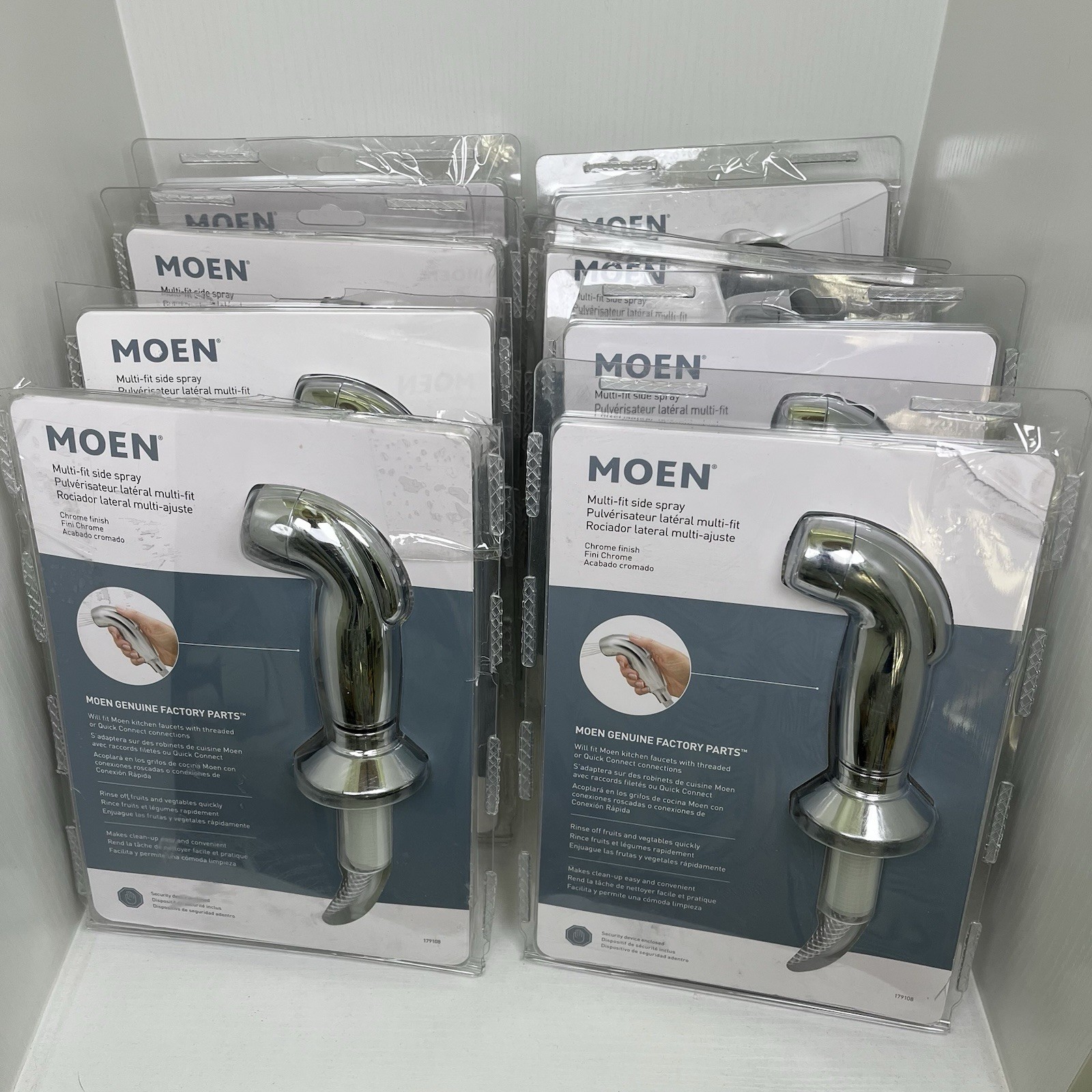 8x MOEN Kitchen Faucet Multi-Fit Side Spray Hose 179108 Chrome Read Description gallery