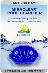 Lo-Chlor Miraclear Pool Clarifier – 30 Days Crystal Clear Water, 1.4 Oz Tablet
