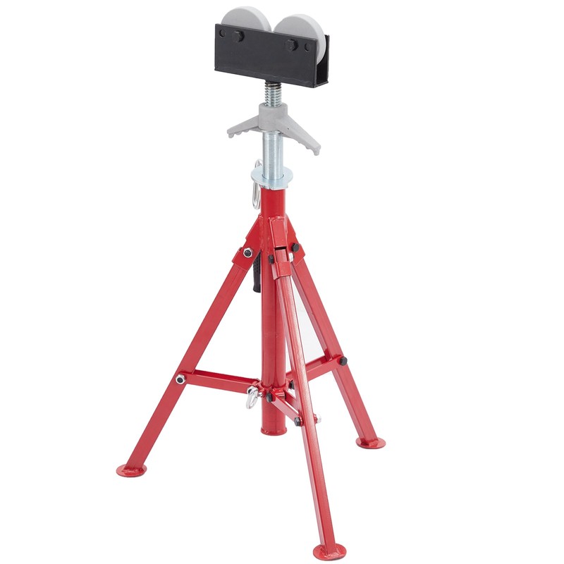 Portable Roller Tripod Pipe Jack Stand Adjustable Height 28-52" 1/8"-12" 2500LBS gallery