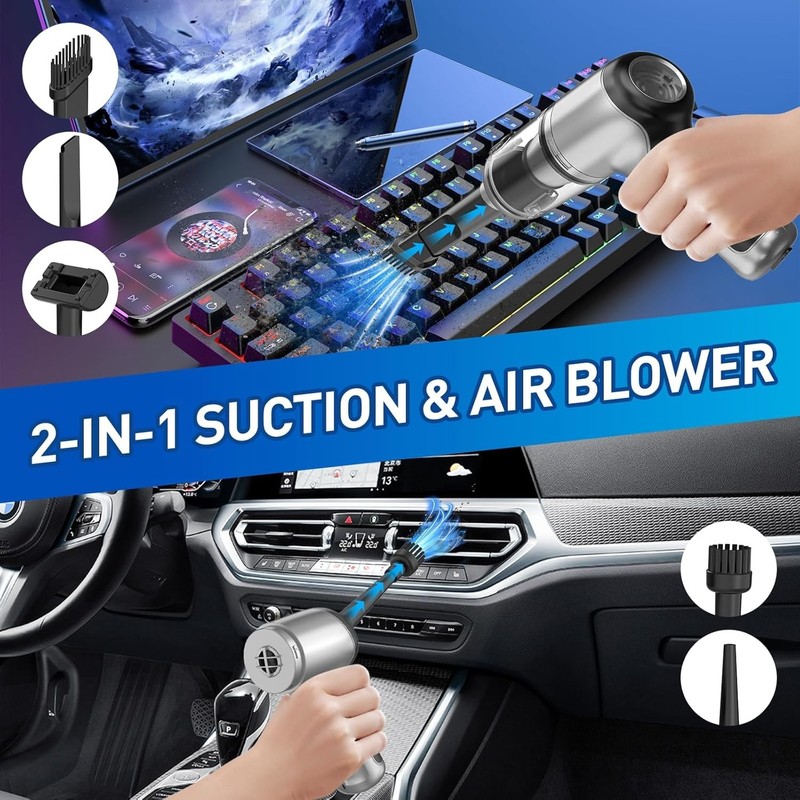 3-in-1 Handheld Cordless Vacuum Cleaner with Brushless Motor and 20000PA Suction gallery