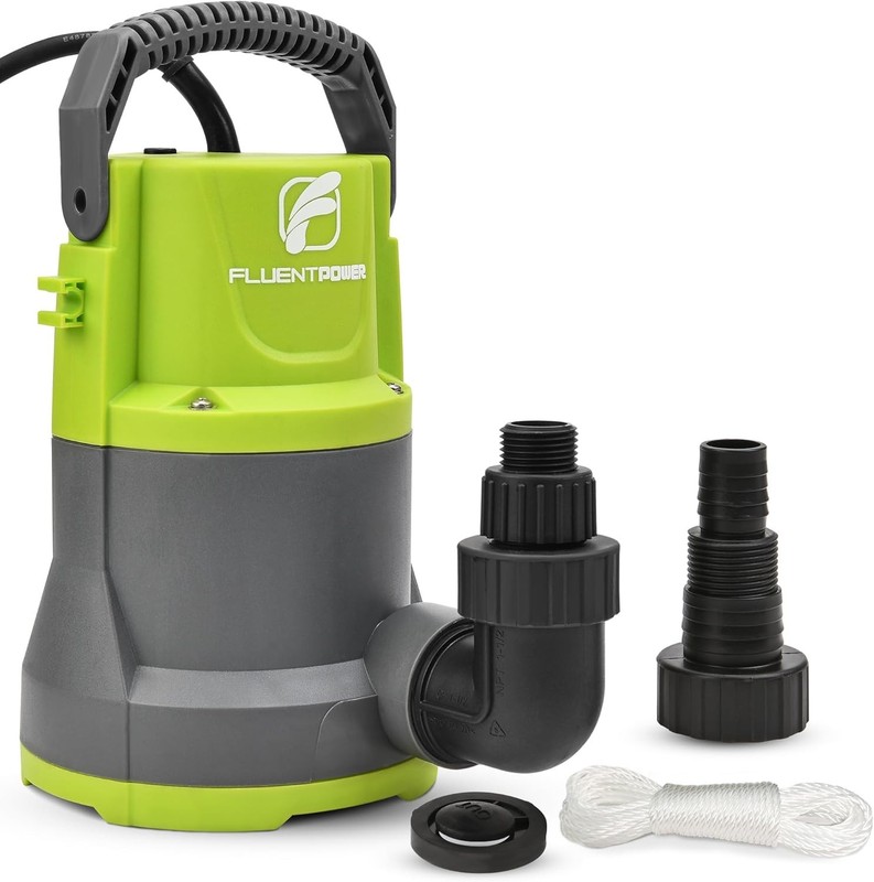 High Performance 3500GPH Sump Pump - Manual Control with 26ft Cord and Adapters gallery