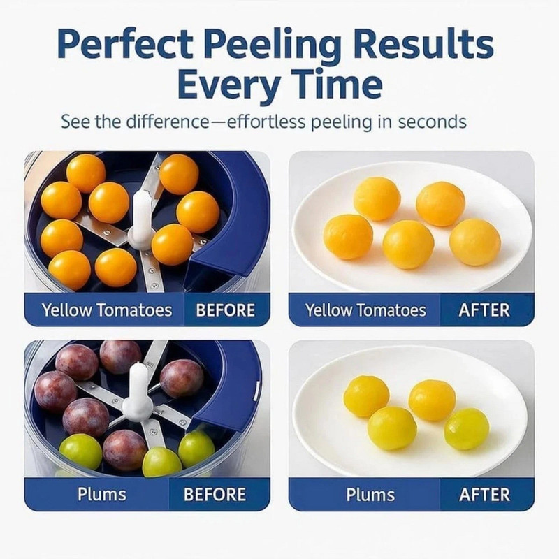 Automatic Fruit Peeler Electric Grape Peeling Machine for Restaurant Picnic Home gallery