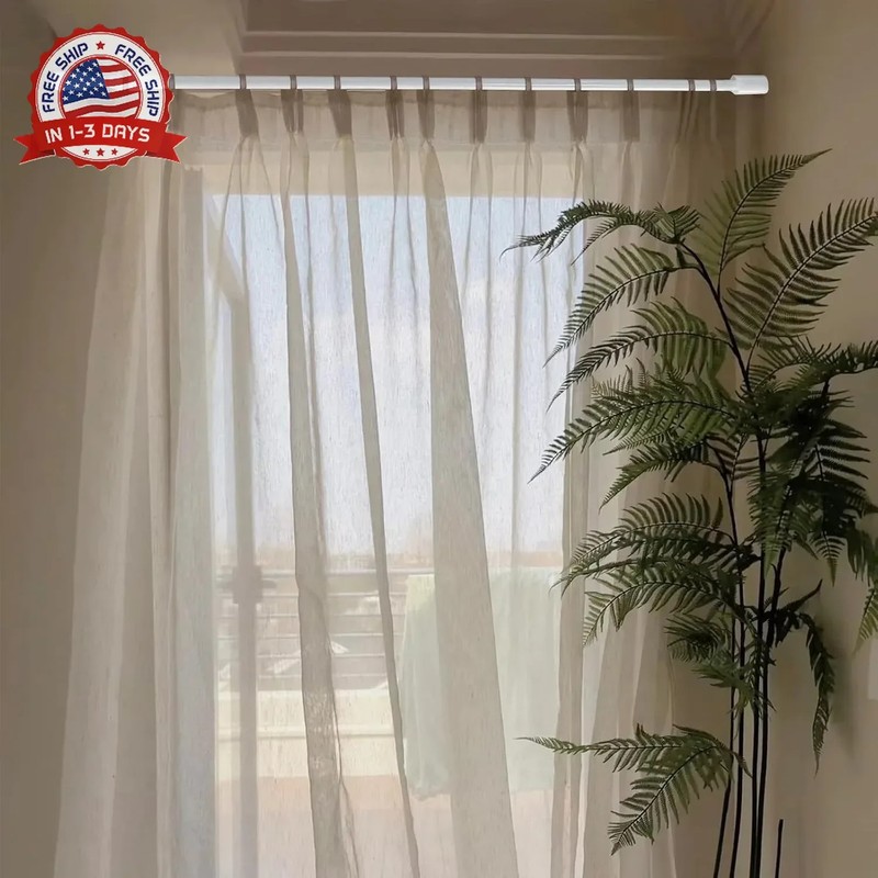 Cupboard Bars Tension Rods, 2 Pack Spring Loaded Curtain Rods 16 to 26 Inches, S gallery